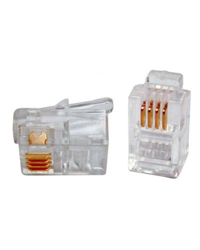 Коннектор телефонный для телефонных трубок Cabeus 4P4C в Благовещенске Коннекторы и разъемы Pintop.ru