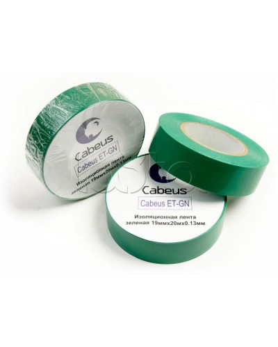 Лента изоляционная (зеленая) Cabeus ET-GN в Благовещенске Аксессуары для кабель-канала Pintop.ru