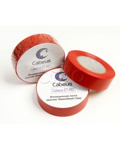 Лента изоляционная (красная) Cabeus ET-RD в Благовещенске Аксессуары для кабель-канала Pintop.ru