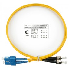 Шнур оптический duplex SC-ST 9/125 sm 1,5м LSZH Cabeus FOP(d)-9-SC-ST-1,5m