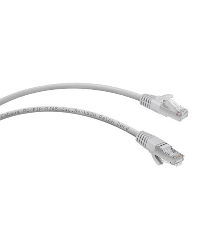 Патч-корд FTP, категория 5e, 0.5 м, LSZH, экранированный, серый Cabeus PC-FTP-RJ45-Cat.5e-0.5m-LSZH в Благовещенске Патчкорды (медные) Pintop.ru