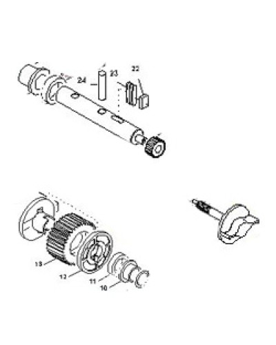 Выходной вал BX-E, BX-E241 Came 119RIBX015 в Благовещенске Запчасти для шлагбаумов и автоматики Pintop.ru