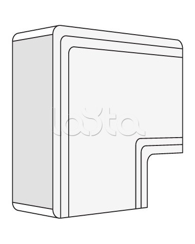 Угол плоский NPAN 80x40 мм DKC 01740 в Благовещенске Аксессуары для кабель-канала Pintop.ru