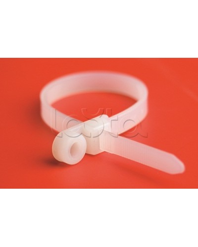 Хомут P6.6 с основанием, белый, 4,8x200 DKC 252205-M в Благовещенске Стяжки-хомуты Pintop.ru