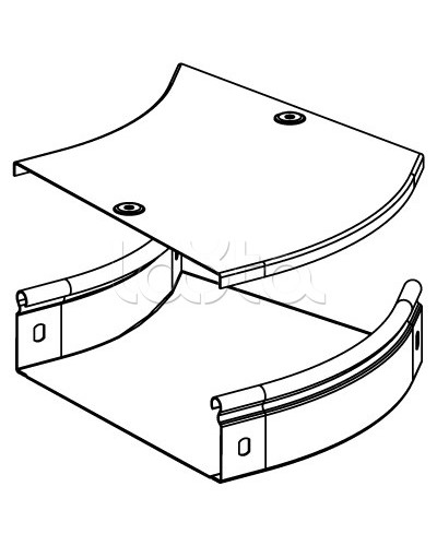 Угол CPO 45 горизонтальный 45° 100х50 DKC 36062 в Благовещенске Аксессуары для лотков Pintop.ru