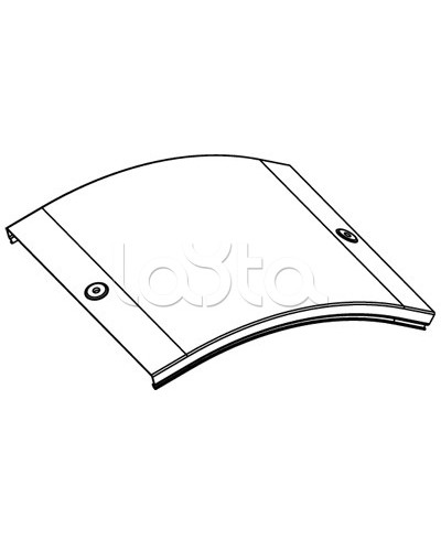 Крышка CD 45 на угол вертикальный внешн. 45° осн. 200 DKC 38264 в Благовещенске Аксессуары для лотков Pintop.ru