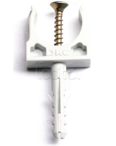 Держатель с защелкой и дюбелем, д.32 мм DKC 51332 в Благовещенске Держатели, клипсы, скобы Pintop.ru