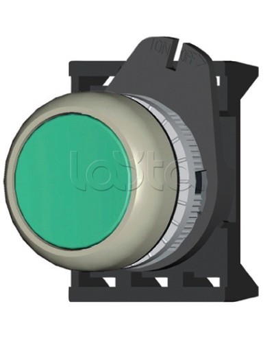 Кнопка плоская прозрачная с фиксацией, зеленая DKC ABDLM2 в Благовещенске Аксессуары для стоек и шкафов Pintop.ru