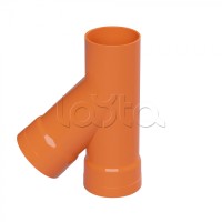Тройник для двустенных труб одного диаметра ф110мм, 45°, полипропилен DKC 019110