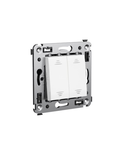 Выключатель двухклавишный в стену, Avanti, Белое облако DKC 4400104 в Благовещенске Аксессуары для стоек и шкафов Pintop.ru