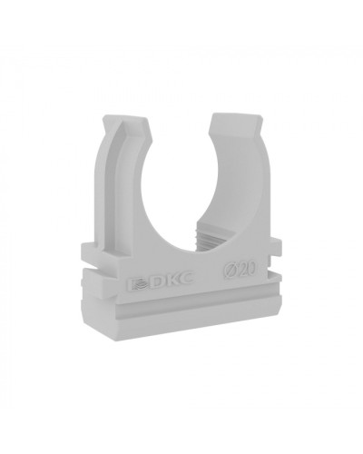 Держатель-клипса быстрого монтажа, для крепления труб, ф20мм, пластик, RAL 7035 DKC 51020M в Благовещенске Держатели, клипсы, скобы Pintop.ru
