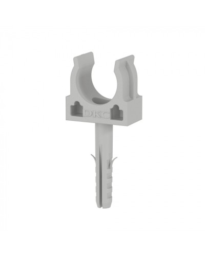 Держатель с защёлкой и дюбелем, в комплекте с винтом розница D16 (100 шт/уп) DKC (51316R) в Благовещенске Держатели, клипсы, скобы Pintop.ru