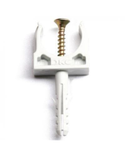 Держатель с защелкой и дюбелем, д.25 мм DKC 51325R5 в Благовещенске Держатели, клипсы, скобы Pintop.ru