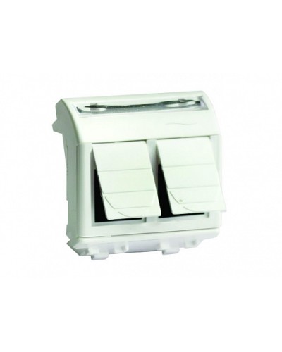 Комп.роз. RJ45 кат.6 (2 разъема 8P8C, Hyperline) Brava, белая, 2М DKC (76452B) в Благовещенске Розетки компьютерные и телефонные Pintop.ru