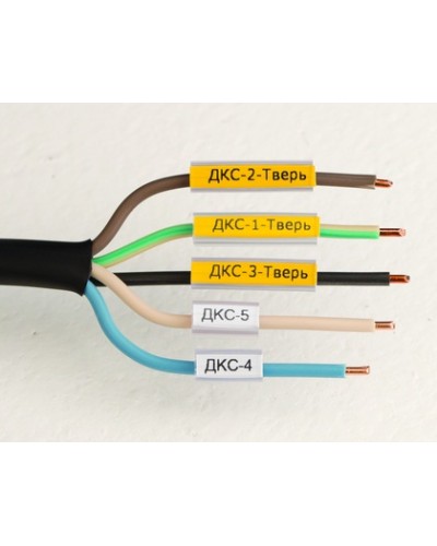 Маркировка для провода, гибкая, для трубочек. 4х23мм. Желтая DKC NUTFL23Y в Благовещенске Крепежные изделия Pintop.ru