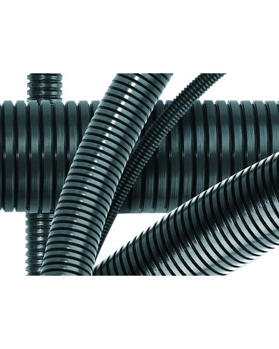 Труба гофрированная DN36мм, ПВ-0, D вн 36,3 мм, D нар 42,5 мм, полиамид 6, без протяжки DKC PA603643F0 в Благовещенске Труба гофрированная Pintop.ru