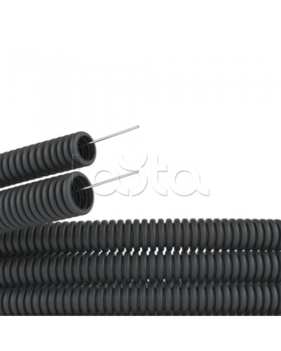 Труба гофр. DN29мм,полиамид 6, с протяжкой, темно-серый DKC (PA612935F0) в Благовещенске Труба гофрированная Pintop.ru