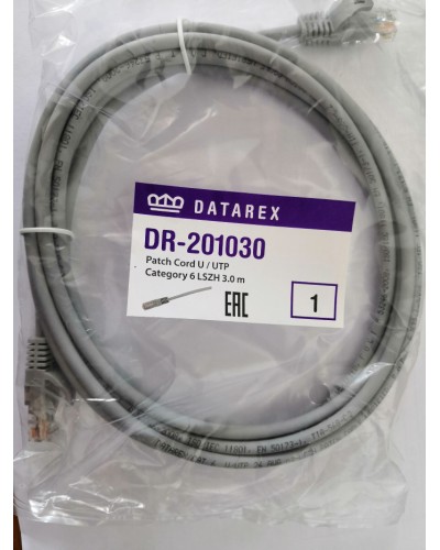 Шнур коммутационный категории 6 Datarex DR-201010 в Благовещенске Патчкорды (медные) Pintop.ru
