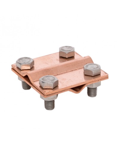 Зажим крестовидный прут-прут (пластина 57x57мм) Cu EKF PROxima (lp-g3109-cu) в Благовещенске Электротехническое оборудование Pintop.ru