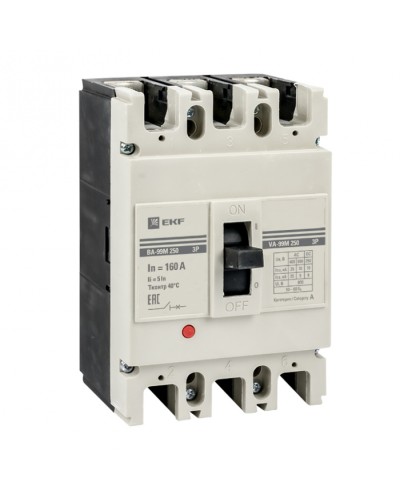 Выключатель автоматический ВА-99М 250/160А 4P 5In 35кА EKF PROxima (mccb99-4P5In250-160m) в Благовещенске Электротехническое оборудование Pintop.ru