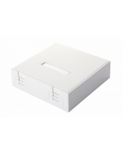 Настенная коробка 2-портовая с катушкой намотки запаса, белый Eurolan (12B-05-02WT) в Благовещенске Розетки компьютерные и телефонные Pintop.ru