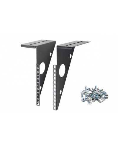 Кронштейны для крепления к проволочным лоткам 4U Eurolan (27U-4U-04BL) в Благовещенске Аксессуары для стоек и шкафов Pintop.ru
