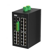 Управляемый промышленный L2+ коммутатор Gigalink GL-SW-G207-24P4ST-I