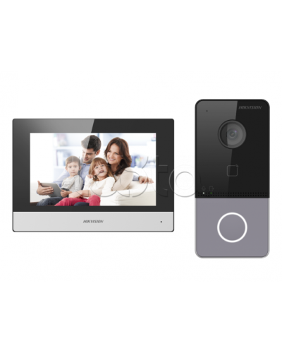 Комплект IP видеодомофона с Wi-Fi Hikvision DS-KIS603-P(C) в Благовещенске Комплекты домофонов Pintop.ru