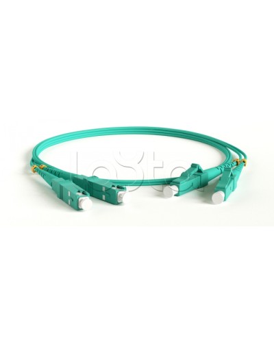 Патч-корд волоконно-оптический Hyperline FC-D2-503-LC/PR-SC/PR-H-10M-LSZH-AQ в Благовещенске Патч-корды оптические Pintop.ru