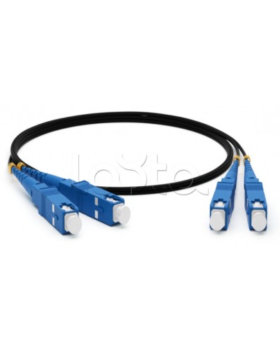 Патч-корд SM 9/125 (OS2), SC/UPC-SC/UPC, 2мм, duplex LSZH 1м черн Hyperline FC-D2-9-SC/UR-SC/UR-H-1M-LSZH-BK в Благовещенске Патч-корды оптические Pintop.ru