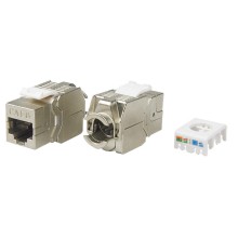 Вставка Keystone Jack RJ-45(8P8C) Hyperline KJ8-8P8C-C6-180-TLS-SH-F-WH