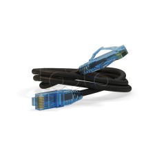 Патч-корд RJ45-RJ45, 4 пары, UTP, кат.6, LSZH (1м) Hyperline PC-LPM-UTP-RJ45-RJ45-C6-1M-LSZH-BK