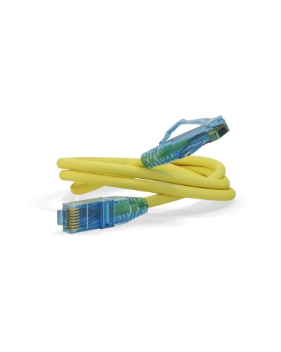 Патч-корд U/UTP Hyperline PC-LPM-UTP-RJ45-RJ45-C6-5M-LSZH-YL в Благовещенске Патчкорды (медные) Pintop.ru