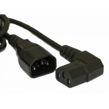 Кабель питания монитор-компьютер Hyperline PWC-IEC13A-IEC14-1.0-BK