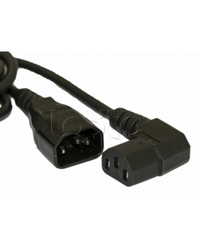 Кабель питания монитор-компьютер Hyperline PWC-IEC13A-IEC14-1.8-BK в Благовещенске Аксессуары для стоек и шкафов Pintop.ru