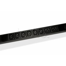 Блок розеток горизонтальный черн Hyperline (SHE19-6IEC-2BIEC-CB)