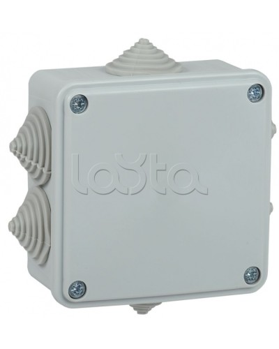 Коробка монтажная 100х100х45 мм IP44 6 вводов IEK (UKO11-100-100-045-K41-44) в Благовещенске Распределительные коробки Pintop.ru