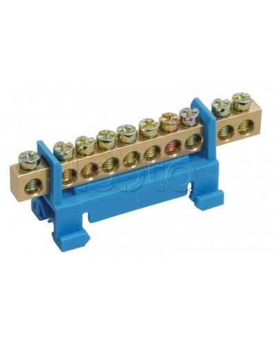 Шина нулевая с DIN-изолятором ШНИ-6x9-10-С-С IEK YNN10-69-10P-K07 в Благовещенске Клеммные колодки Pintop.ru