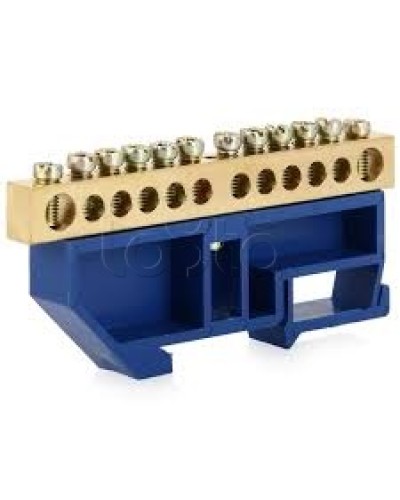 Шина нулевая с DIN-изолятором ШНИ-8x12-10-Д-С IEK YNN10-812-10D-K07 в Благовещенске Клеммные колодки Pintop.ru