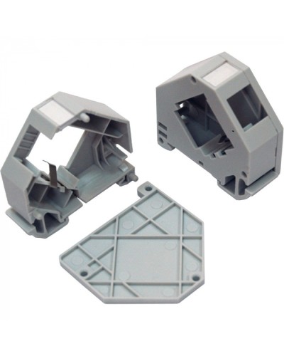 Бокс на DIN-рейку для установки модуля типа Keystone, серый LANMASTER (LAN-DRF-10K/BX-GY) в Благовещенске Патч-корды и пигтейлы Pintop.ru