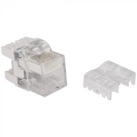 Модуль Keystone, RJ45, кат.5E, UTP, 180 градусов, с индикатором, белый LANMASTER LAN-OKi45U5E/180