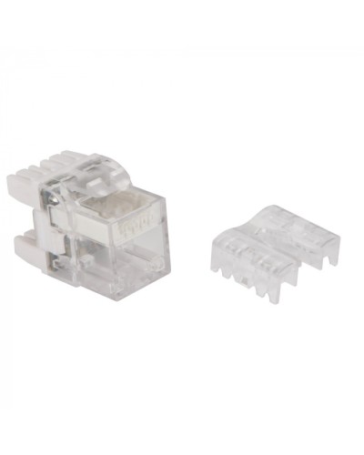 Модуль Keystone, RJ45, кат.6, UTP, 180 градусов, с индикатором, белый LANMASTER LAN-OKi45U6/180 в Благовещенске Коннекторы Pintop.ru