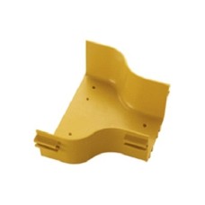 Переход горизонтальный с лотка 240 мм на лоток 120 мм, желтый LANMASTER LAN-OT240-RD120