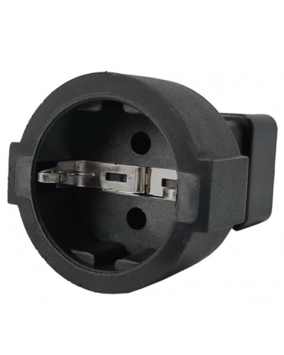 Адаптер переходной, розетка Schuko - вилка C20, 220В, 16А, черный LANMASTER (LAN-PPS/20-BK) в Благовещенске Проходные адаптеры и розетки оптические Pintop.ru