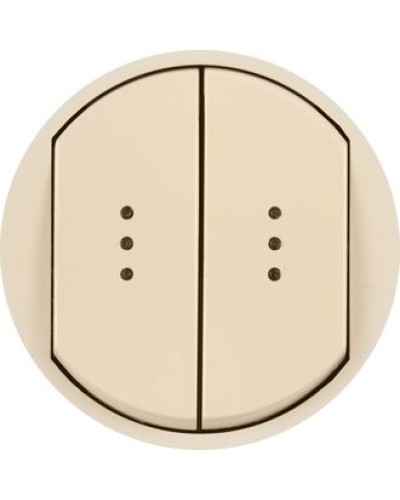 Лицевая панель для выключателя двойного с индикацией слоновая кость Celiane Legrand 066211 в Благовещенске Аксессуары для кабель-канала Pintop.ru