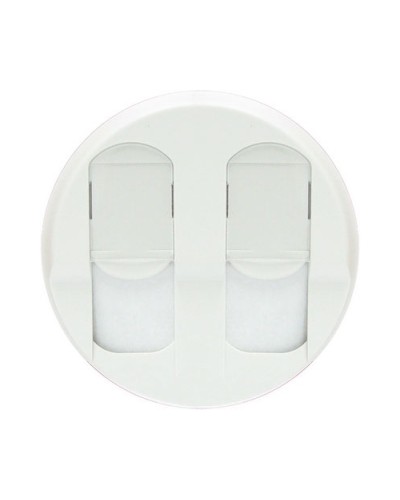 Лицевая панель для розеток 2хRJ45 белый Celiane Legrand 068252 в Благовещенске Аксессуары для кабель-канала Pintop.ru