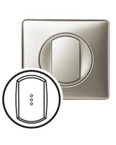 Лицевая панель для выключателя с индикацией титан Celiane Legrand 068303 в Благовещенске Аксессуары для кабель-канала Pintop.ru