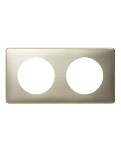 Рамка 2 поста титан Celiane Legrand 068902 в Благовещенске Аксессуары для кабель-канала Pintop.ru