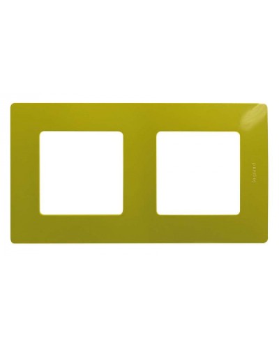 Рамка 2 поста Etika зеленый папоротник Legrand 672542 в Благовещенске Аксессуары для кабель-канала Pintop.ru
