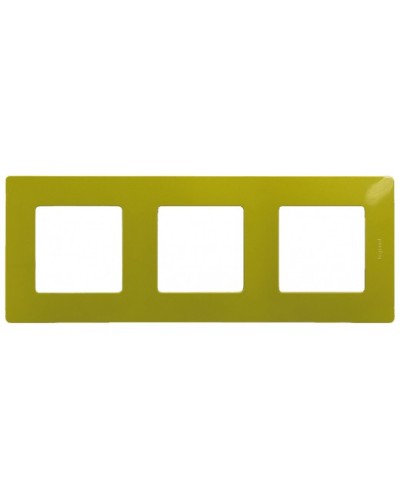 Рамка 3 поста Etika зеленый папоротник Legrand 672543 в Благовещенске Аксессуары для кабель-канала Pintop.ru